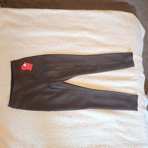 SPANX- Small- Petite Faux Suede Leggings Chocolate Brown